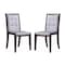 Manhattan Comfort Executor Dining Chairs (Set of Two) in Silver and Walnut DC003-SV - alternate 1